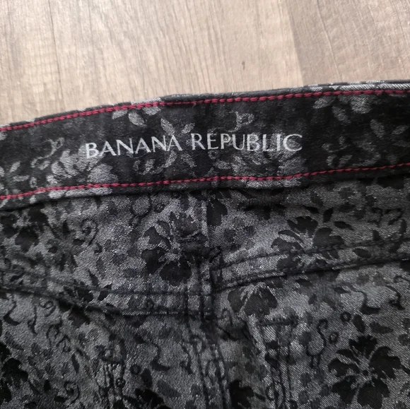 BANANA REPUBLIC floral Skinny Strwtch Pants Jeggings Denim 27  Classy Preppy Y2k - Picture 2 of 12